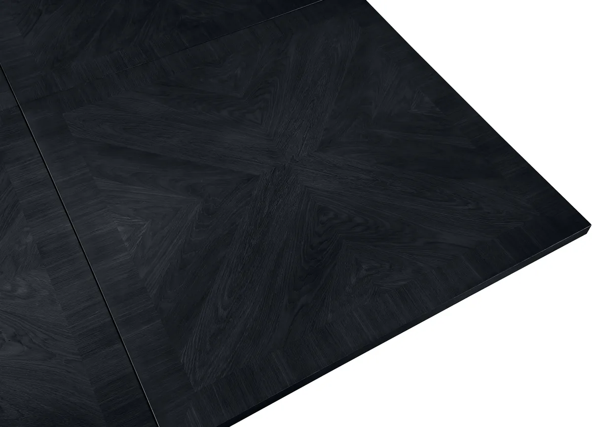 Belinda - Wood Mid-Century Modern Modular Dining Table - Black - View 2