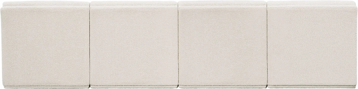 Ollie - 4 Seat Armless Modular Sofa - Cream - View 2