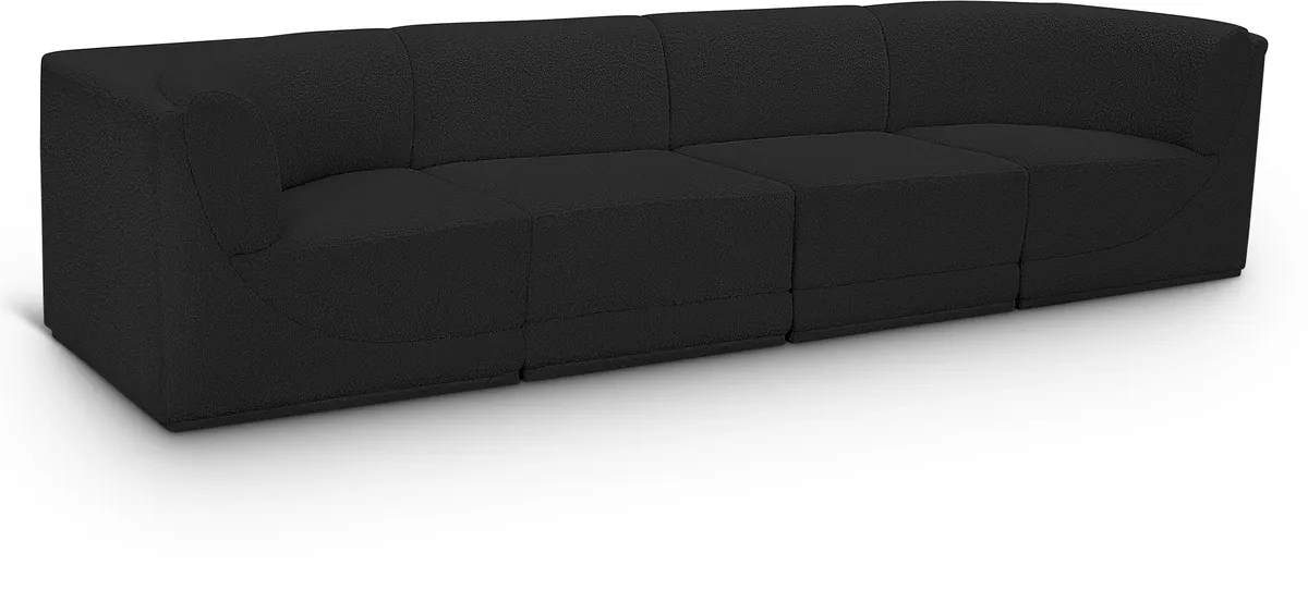 Ollie - 4 Seat Modular Sofa - Black