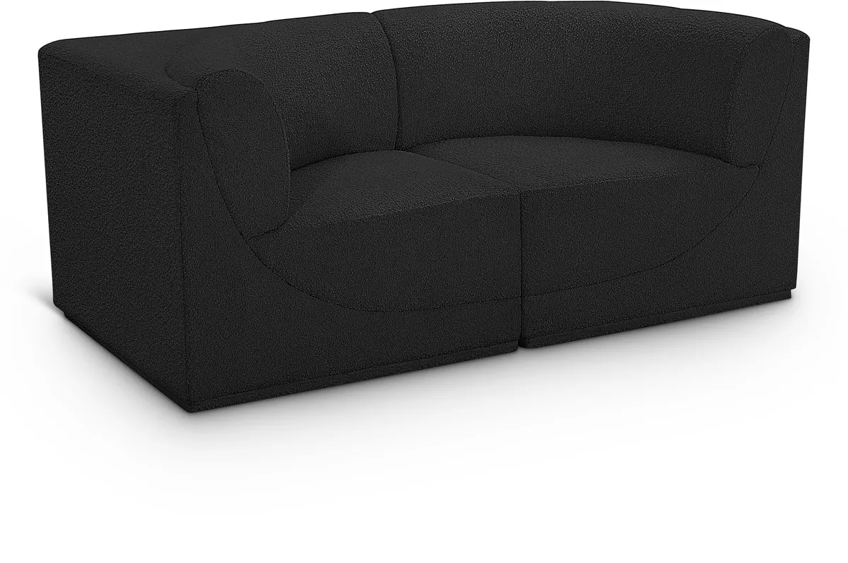 Ollie - 2 Seat Modular Sofa - Black