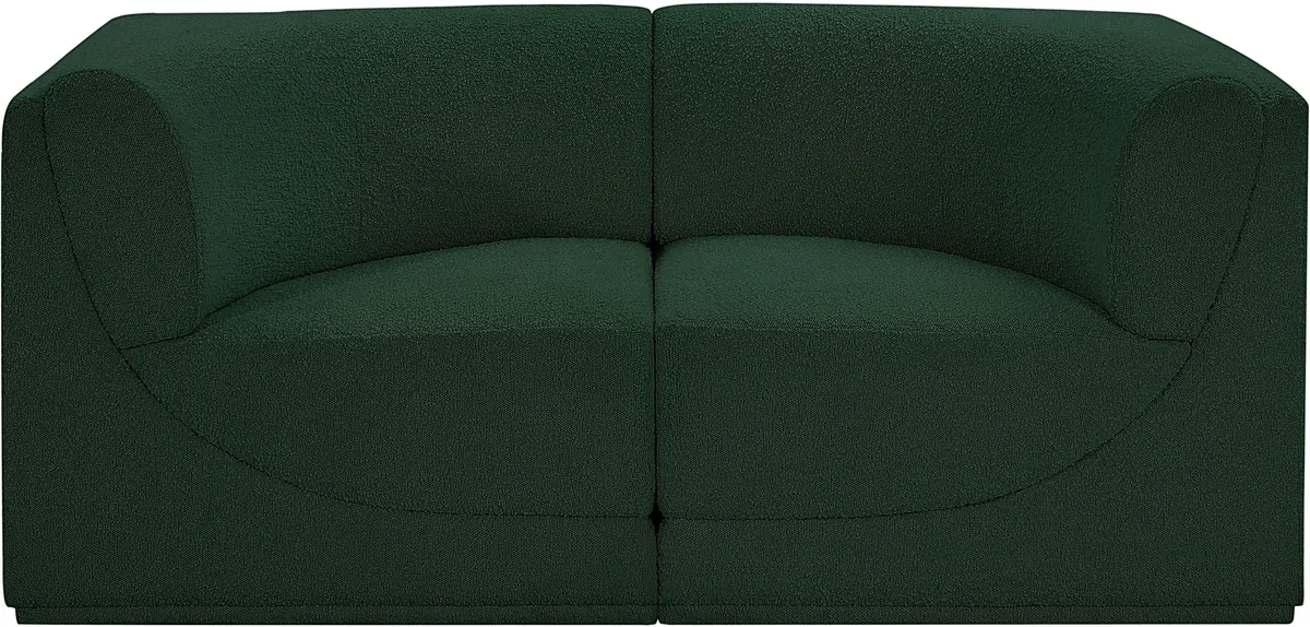 Ollie - 2 Seat Modular Sofa - Green - View 2