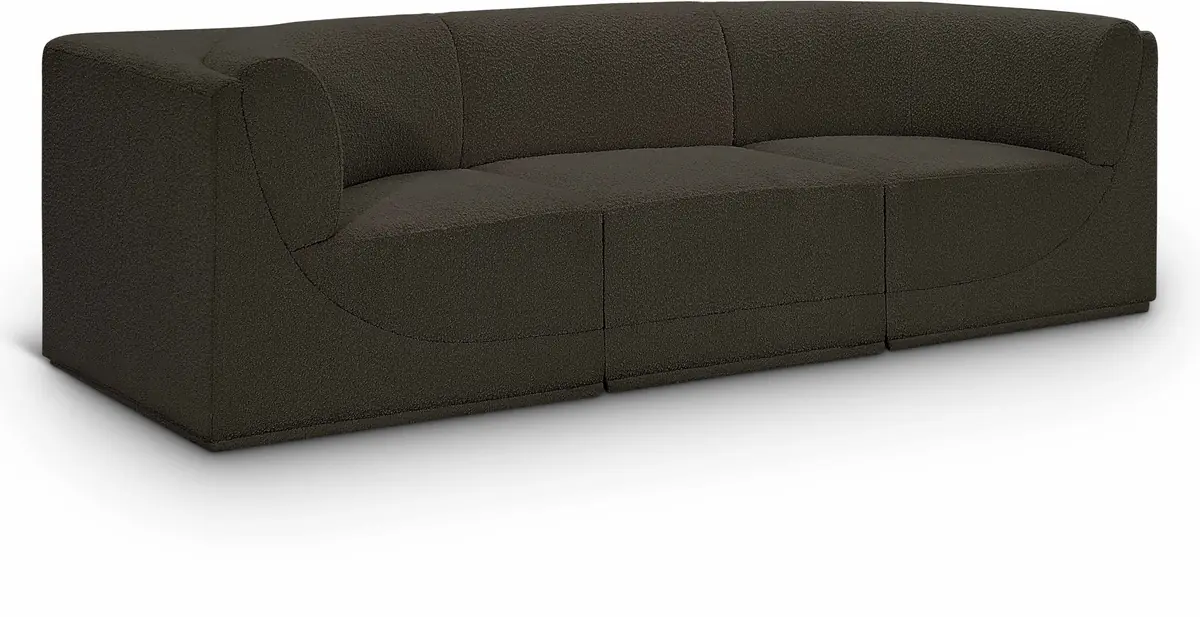 Ollie - 3 Seat Modular Sofa - Brown
