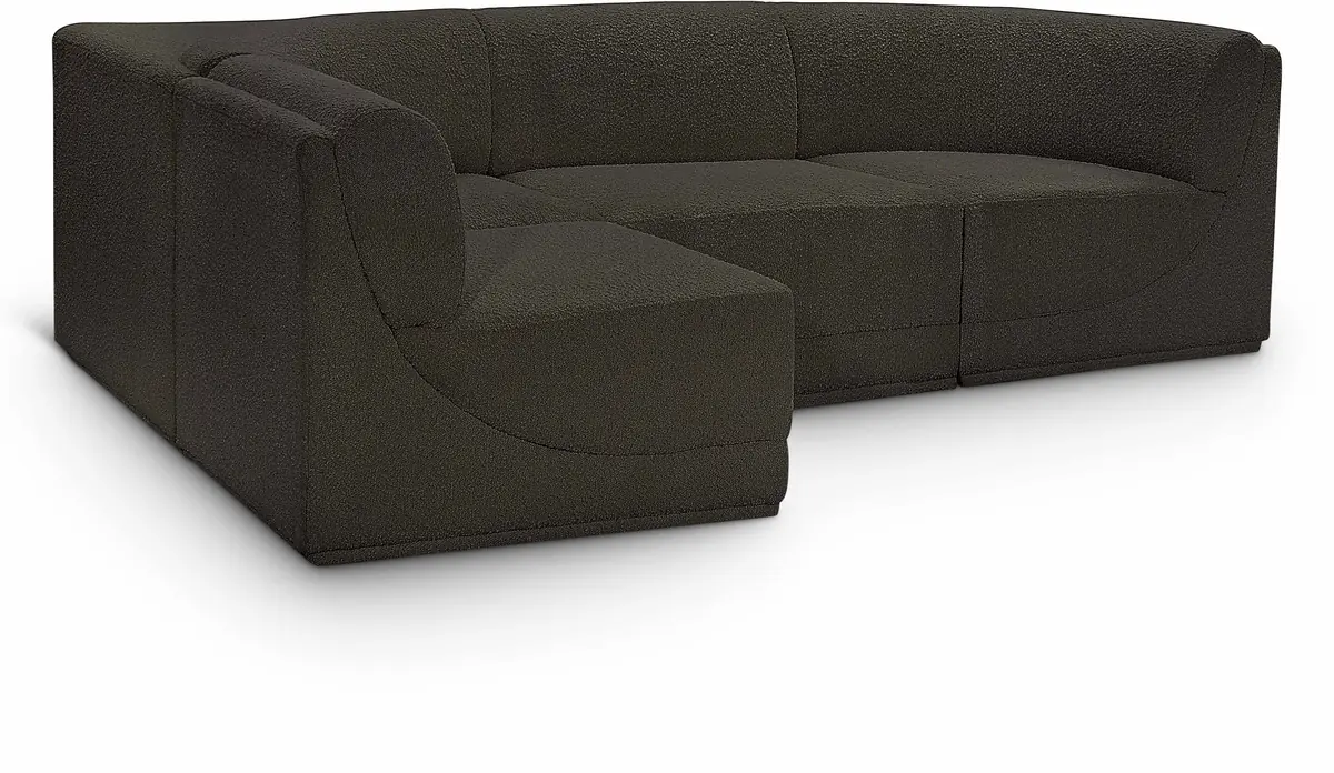 Ollie - 4 Piece Modular Sectional - Brown