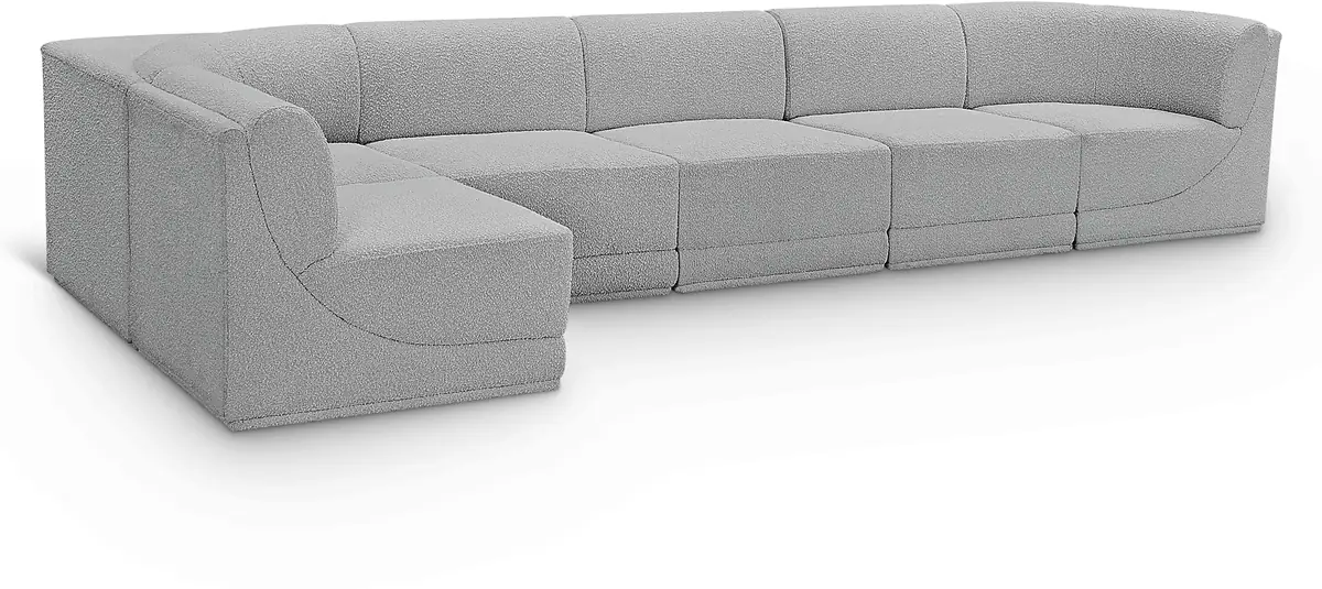 Ollie - 6 Piece Modular Sectional - Gray