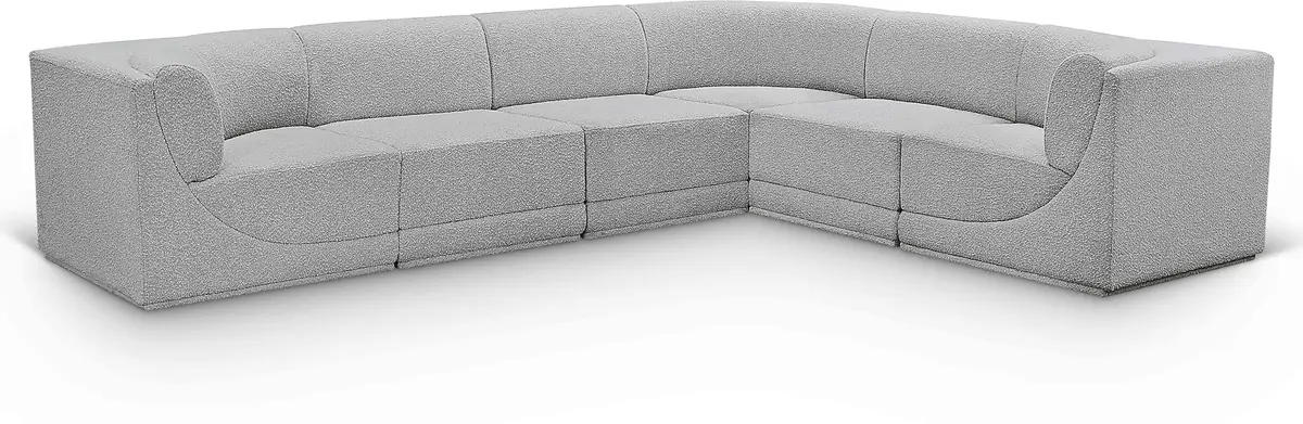 Ollie - 6 Piece Modular Corner Sectional - Gray