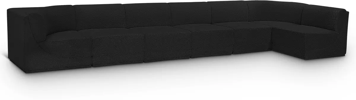Ollie - 7 Piece Modular Sectional - Black