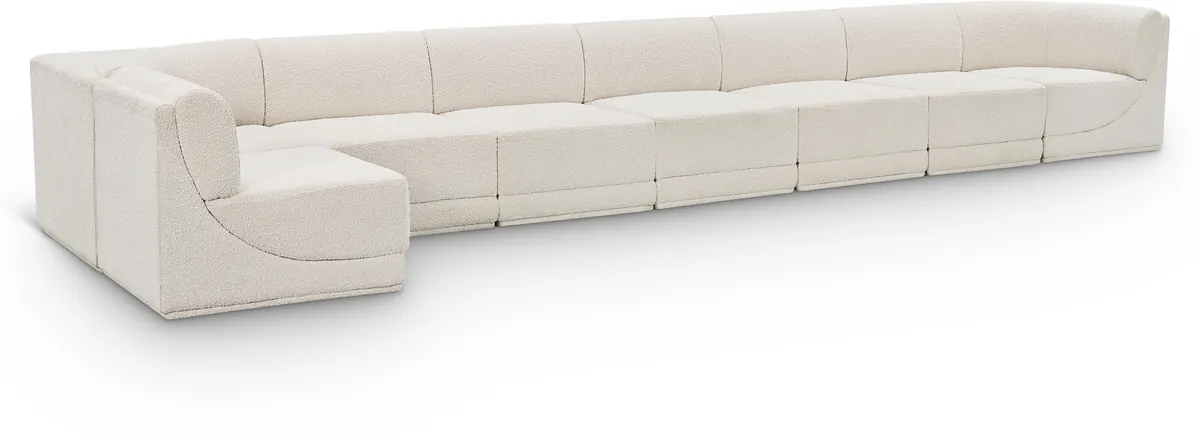 Ollie - 8 Piece Modular Sectional - Cream