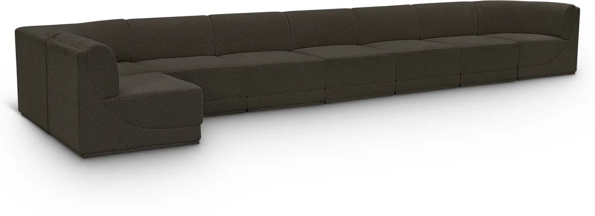 Ollie - 8 Piece Modular Sectional - Brown