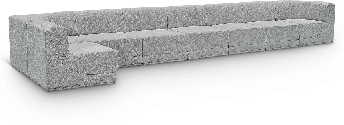 Ollie - 8 Piece Modular Sectional - Gray