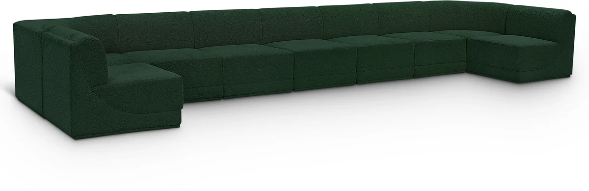 Ollie - 9 Piece Modular Sectional - Green