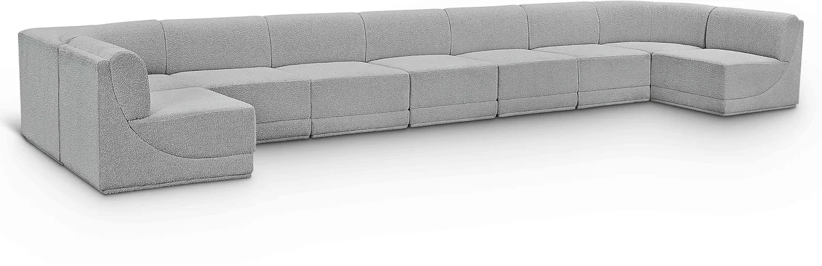 Ollie - 9 Piece Modular Sectional - Gray