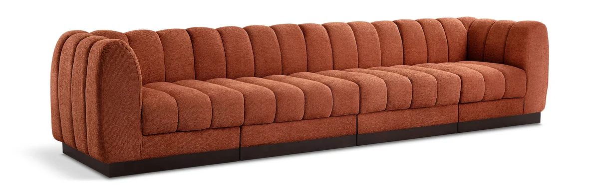 Quinn - 4 Seat Modular Sofa - Cognac