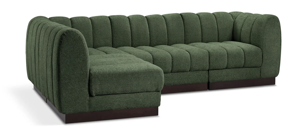 Quinn - 4 Piece Modular Sectional - Green