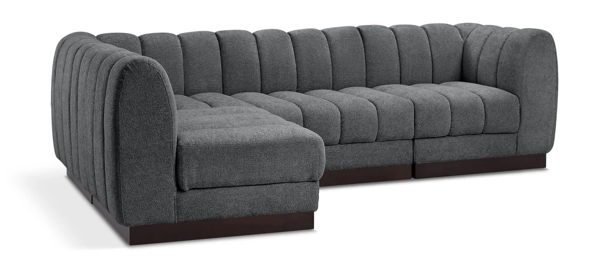 Quinn - 4 Piece Modular Sectional - Gray