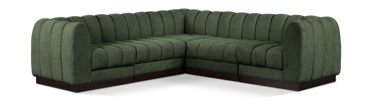 Quinn - 5 Piece Modular Corner Sectional - Green