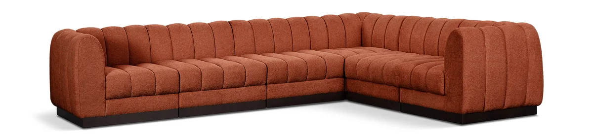 Quinn - 6 Piece Modular Corner Sectional - Cognac