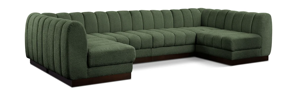 Quinn - 6 Piece Modular U-Shaped Sectional - Green