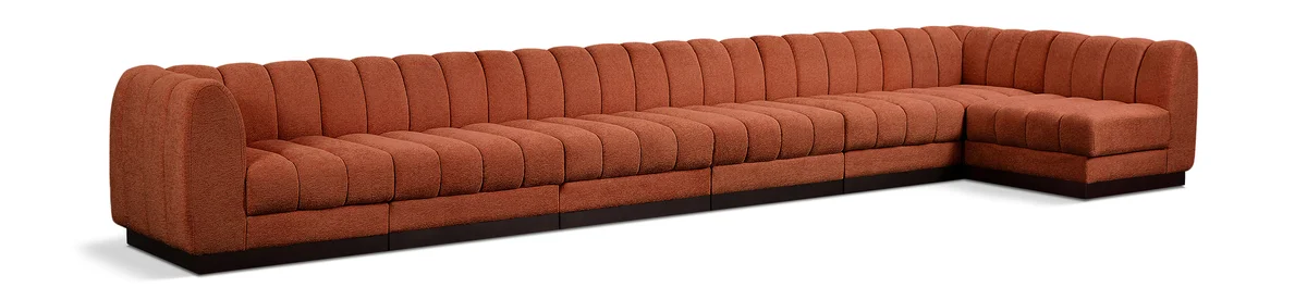 Quinn - 7 Piece Modular Sectional - Cognac
