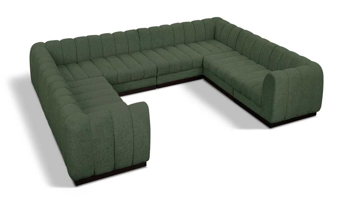 Quinn - 8 Piece Modular U-Shaped Sectional - Green
