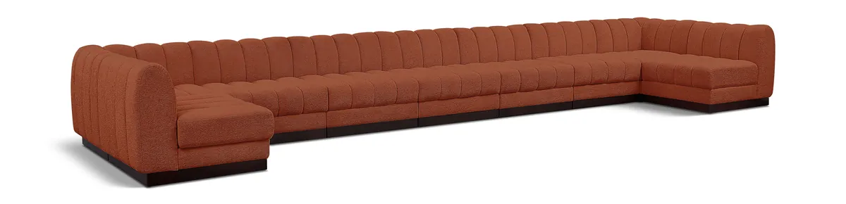 Quinn - 9 Piece Modular Sectional - Cognac