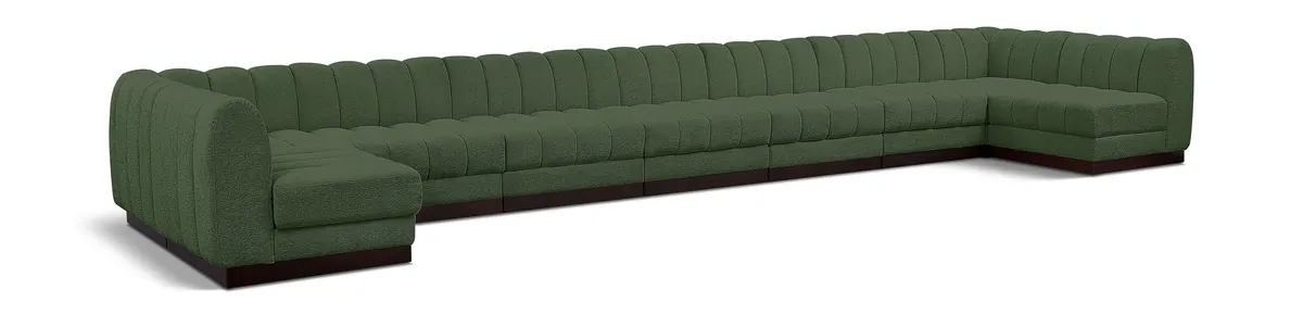 Quinn - 9 Piece Modular Sectional - Green