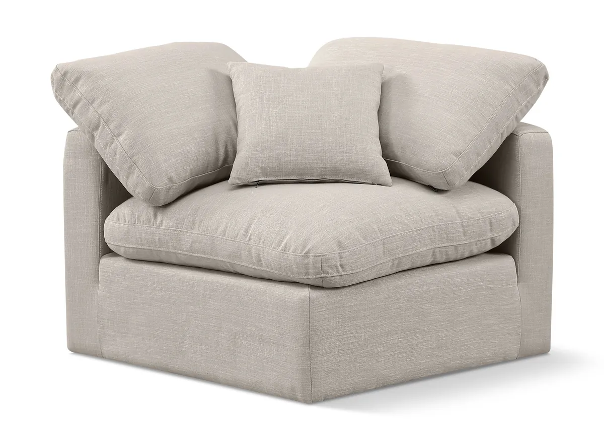 Indulge - Linen Corner Chair - Beige