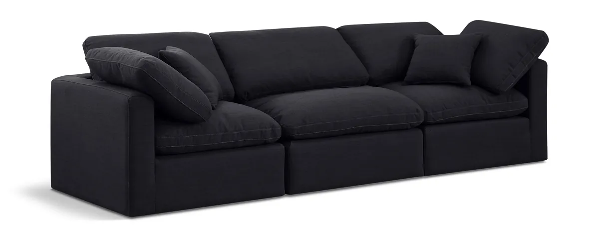 Indulge - Linen 3 Seat Modular Sofa - Charcoal