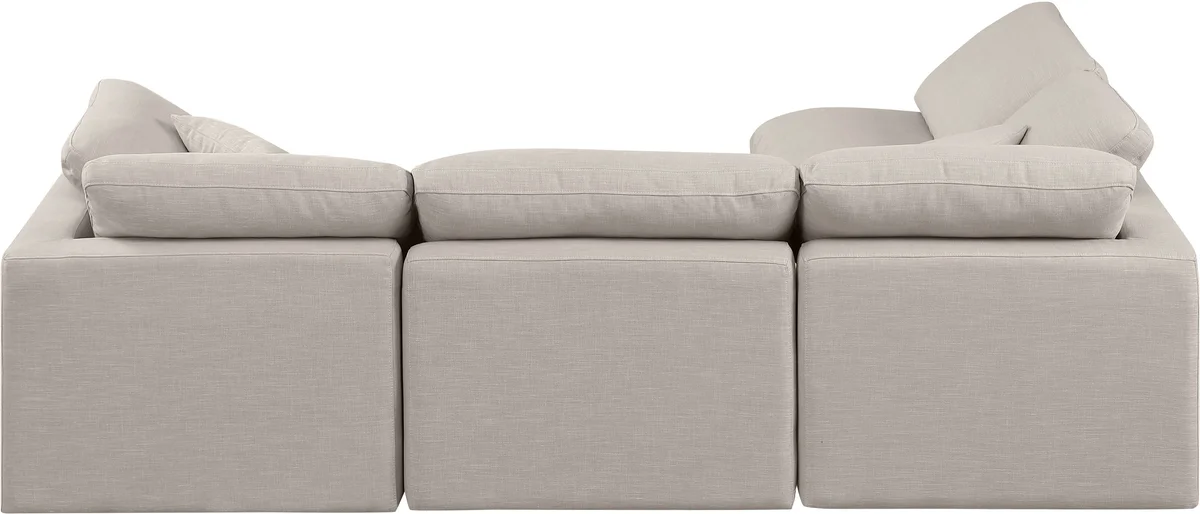 Indulge - Linen 4 Piece Modular Sectional - Ivory - View 2