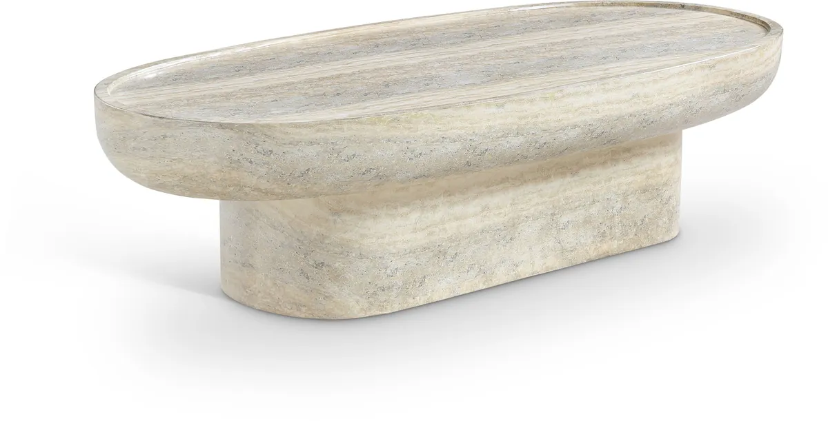 Tivoli - Indoor / Outdoor Coffee Table - Travertine Concrete