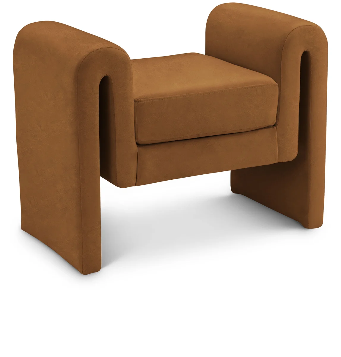 Sloan - Fabric Bench - Saddle