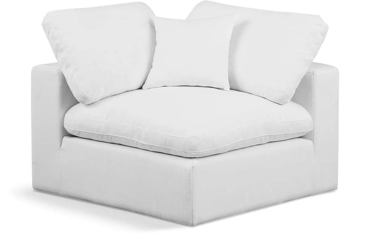 Comfy - Linen Corner Chair - White