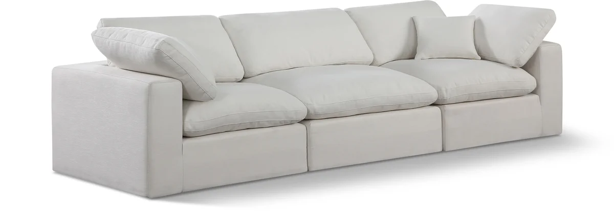 Comfy - Linen Modular Sofa 3 Seats - Cream