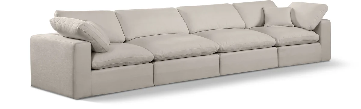 Comfy - Linen Modular Sofa 4 Seats - Ivory
