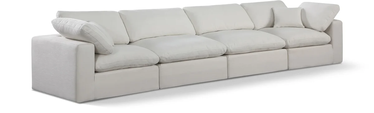 Comfy - Linen Modular Sofa 4 Seats - Cream