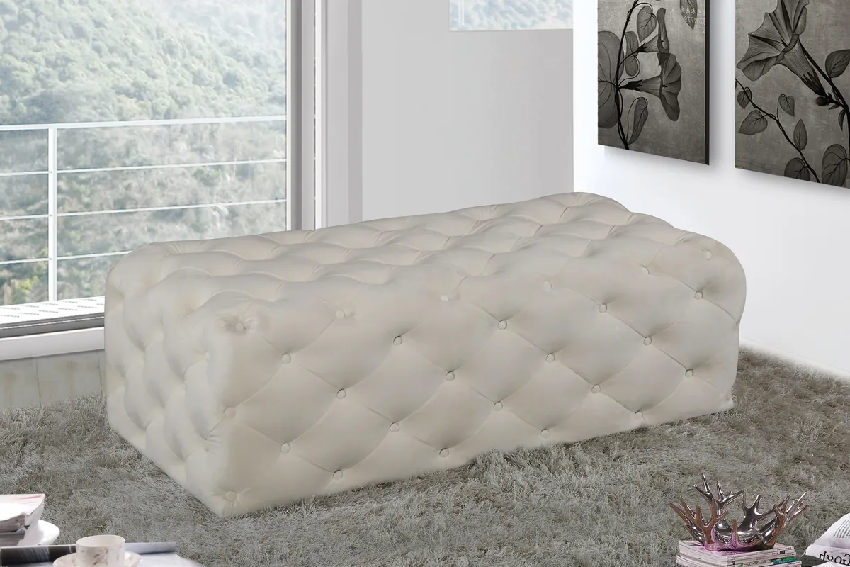 Casey - Ottoman / Bench - Cream - View 2