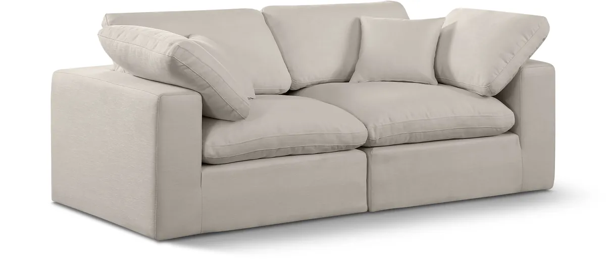 Comfy - Linen Modular Sofa 2 Seats - Ivory