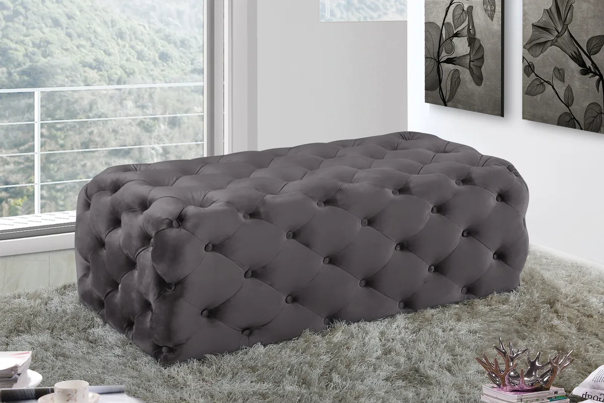 Casey - Ottoman / Bench - Gray - View 2
