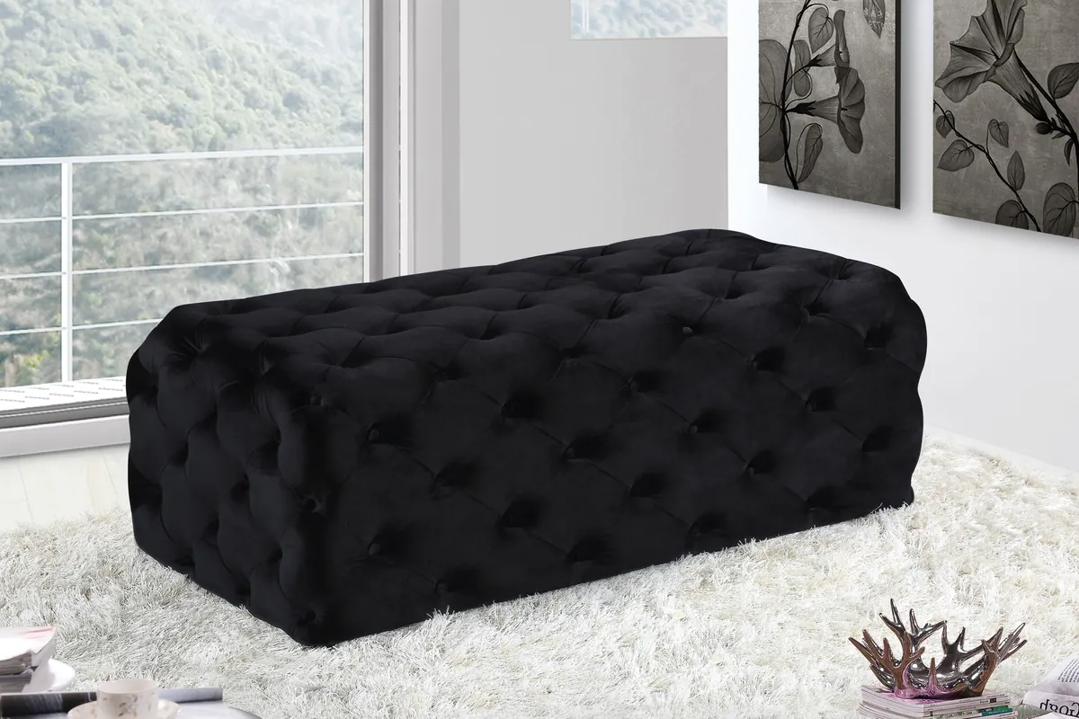 Casey - Ottoman / Bench - Black - View 2