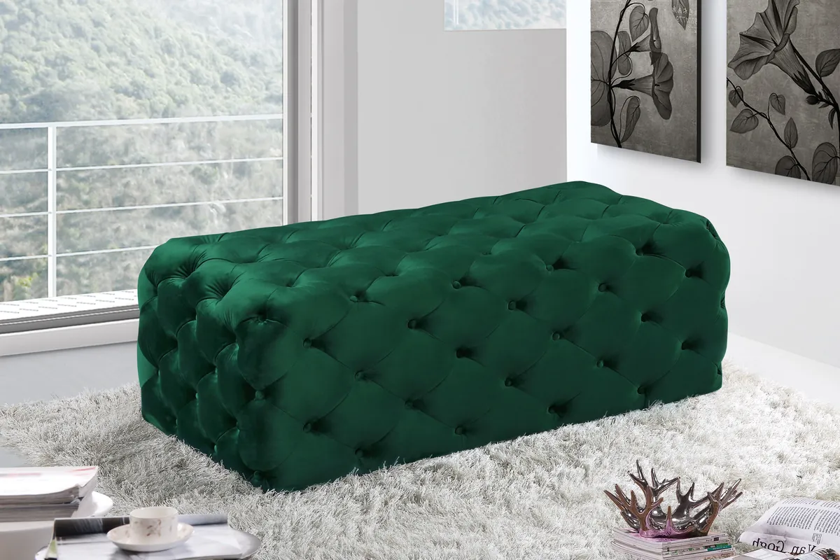 Casey - Ottoman / Bench - Green - View 2