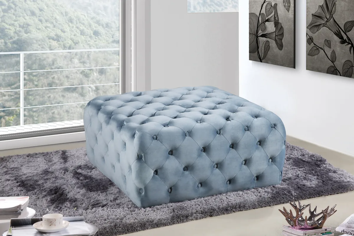 Ariel - Ottoman / Bench - Sky Blue - View 2