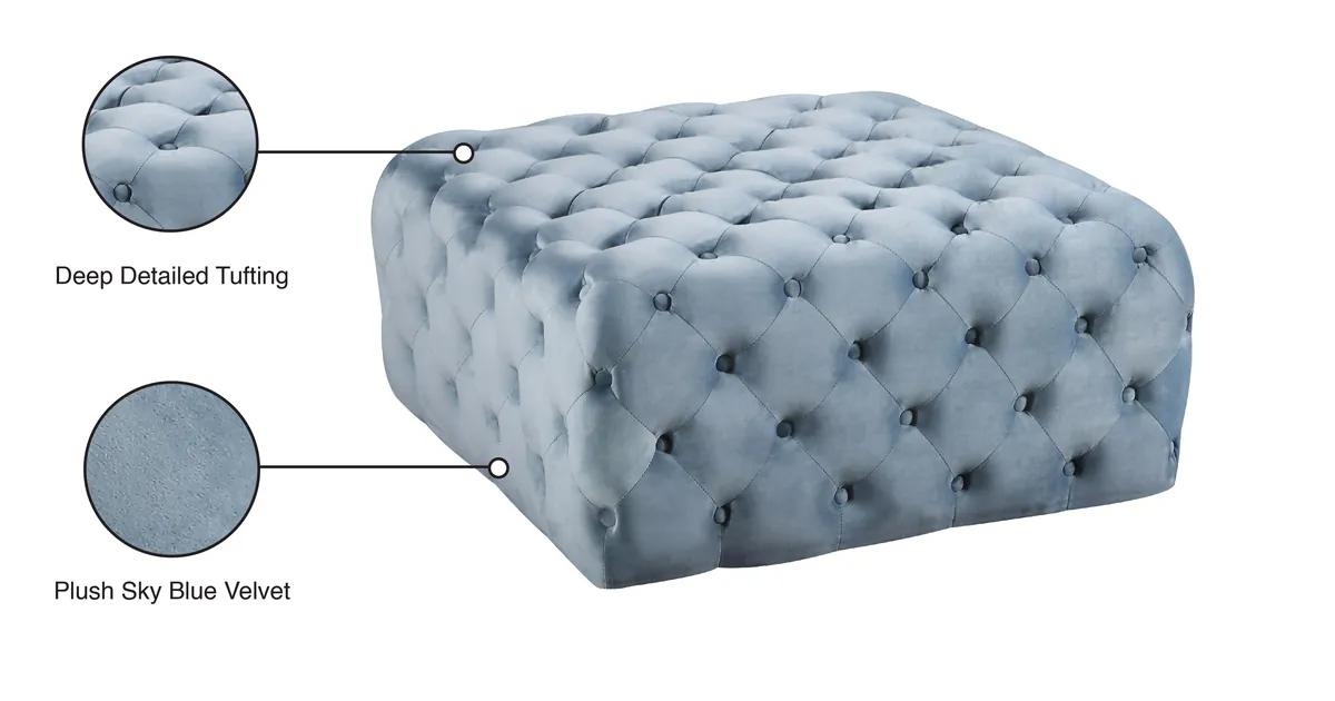 Ariel - Ottoman / Bench - Sky Blue