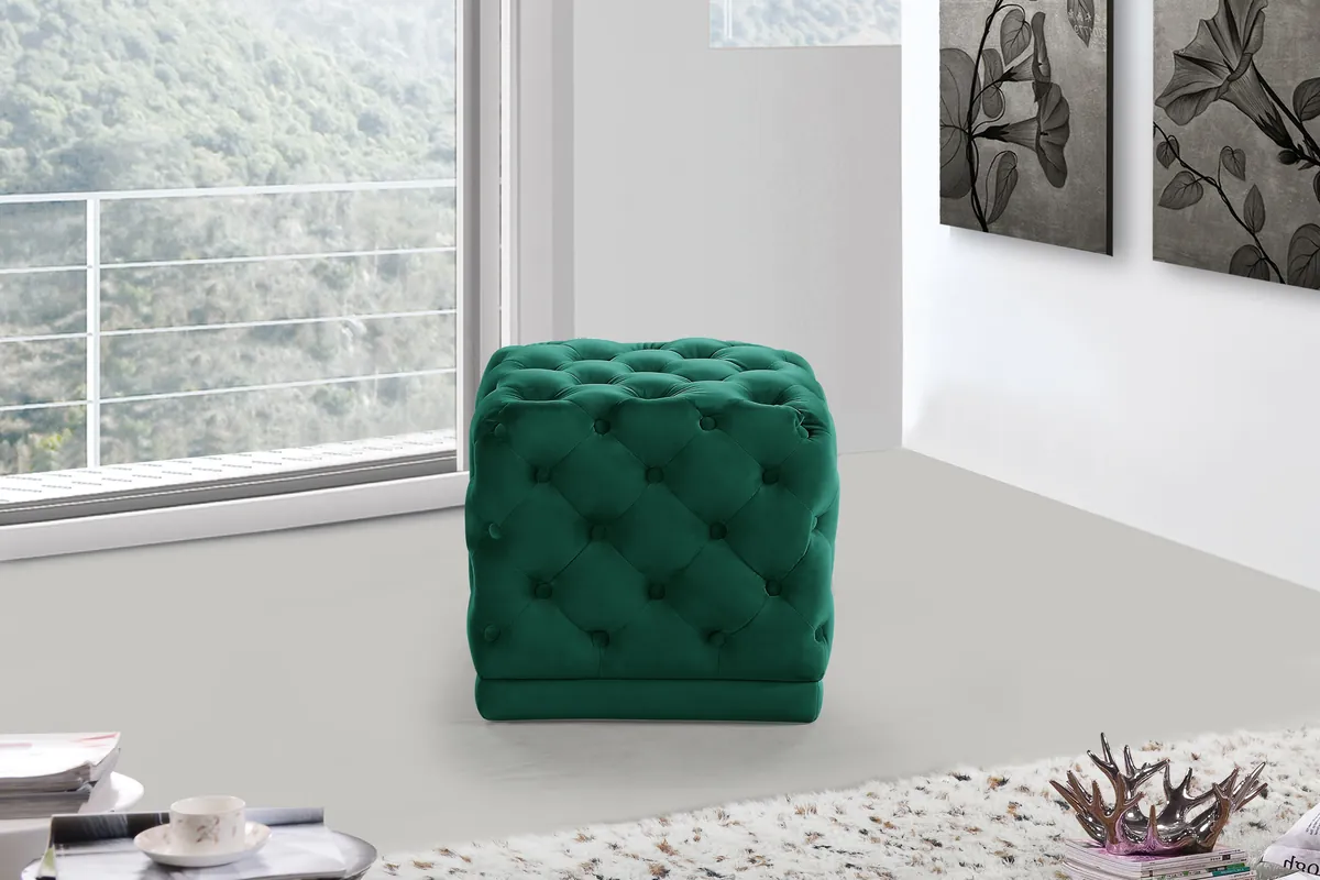 Stella - Ottoman / Stool - Green - View 2