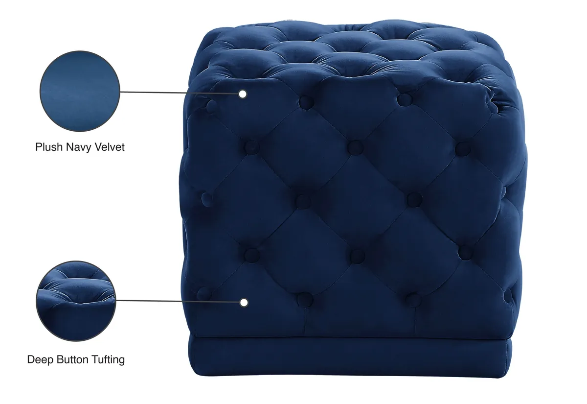Stella - Ottoman / Stool - Navy