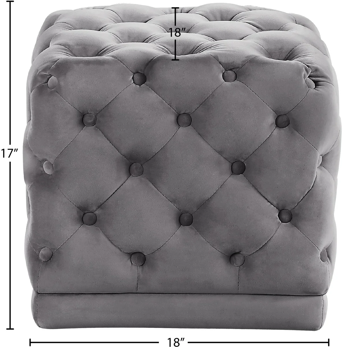Stella - Ottoman / Stool - Gray