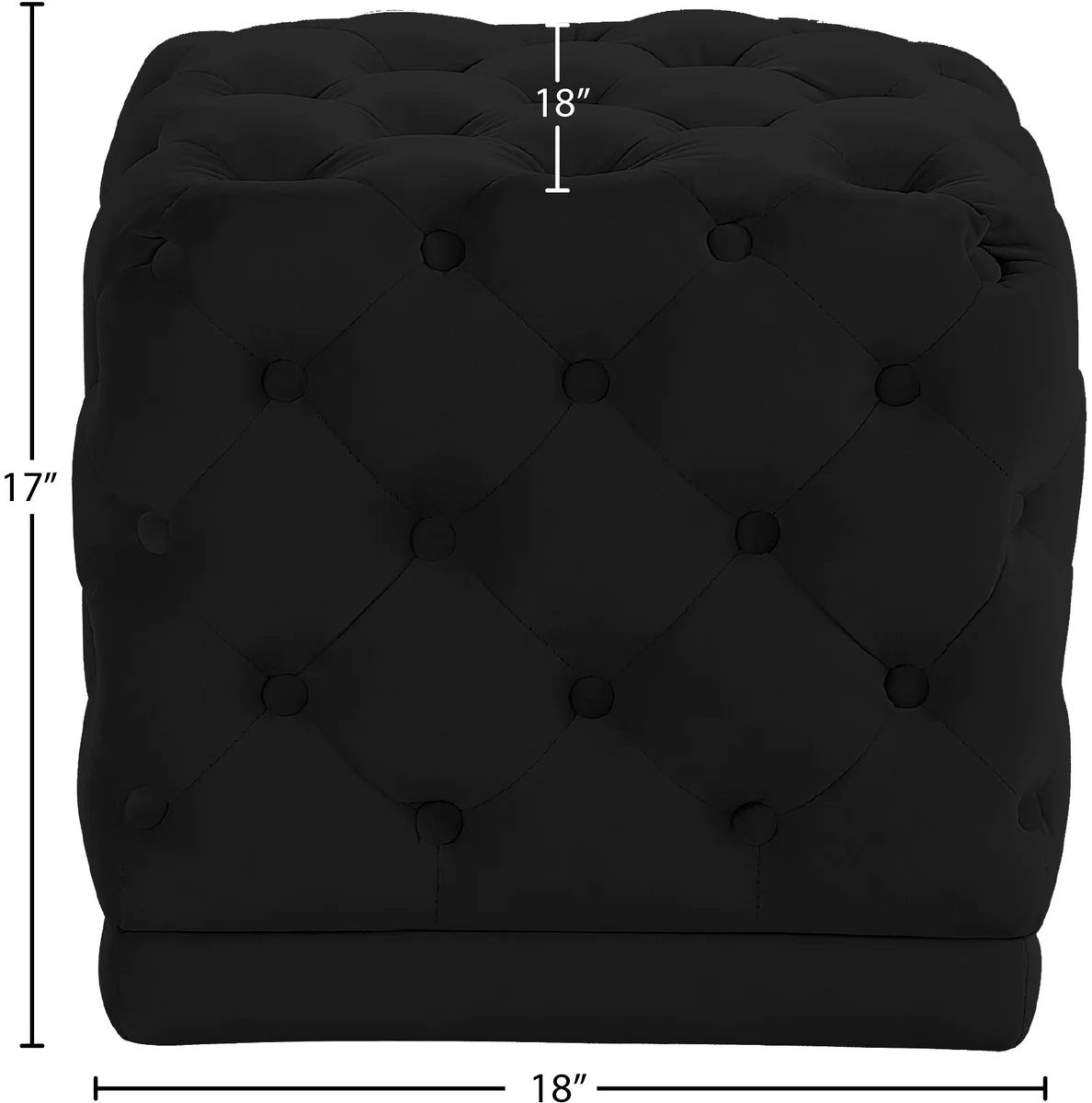 Stella - Ottoman / Stool - Black