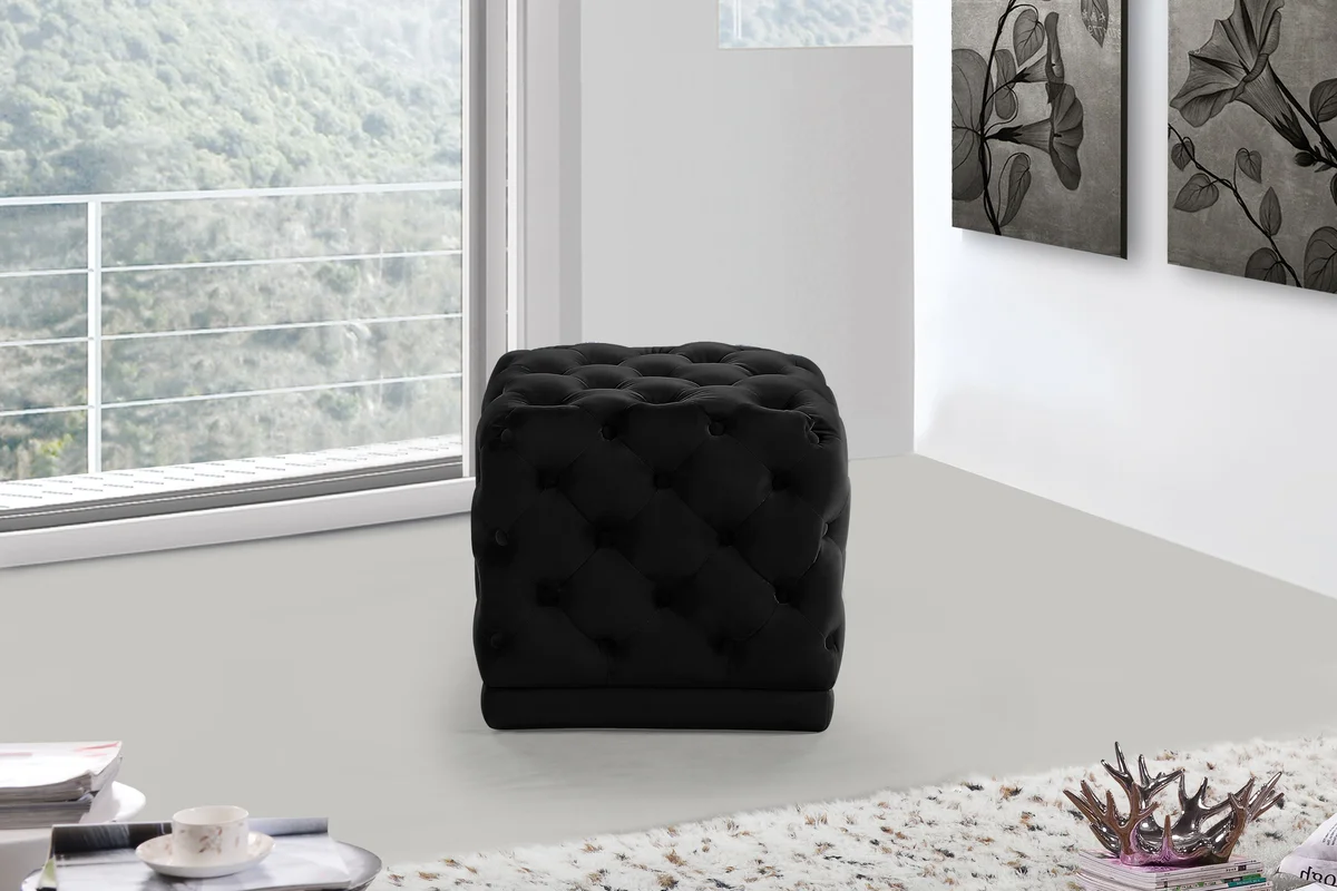 Stella - Ottoman / Stool - Black - View 2