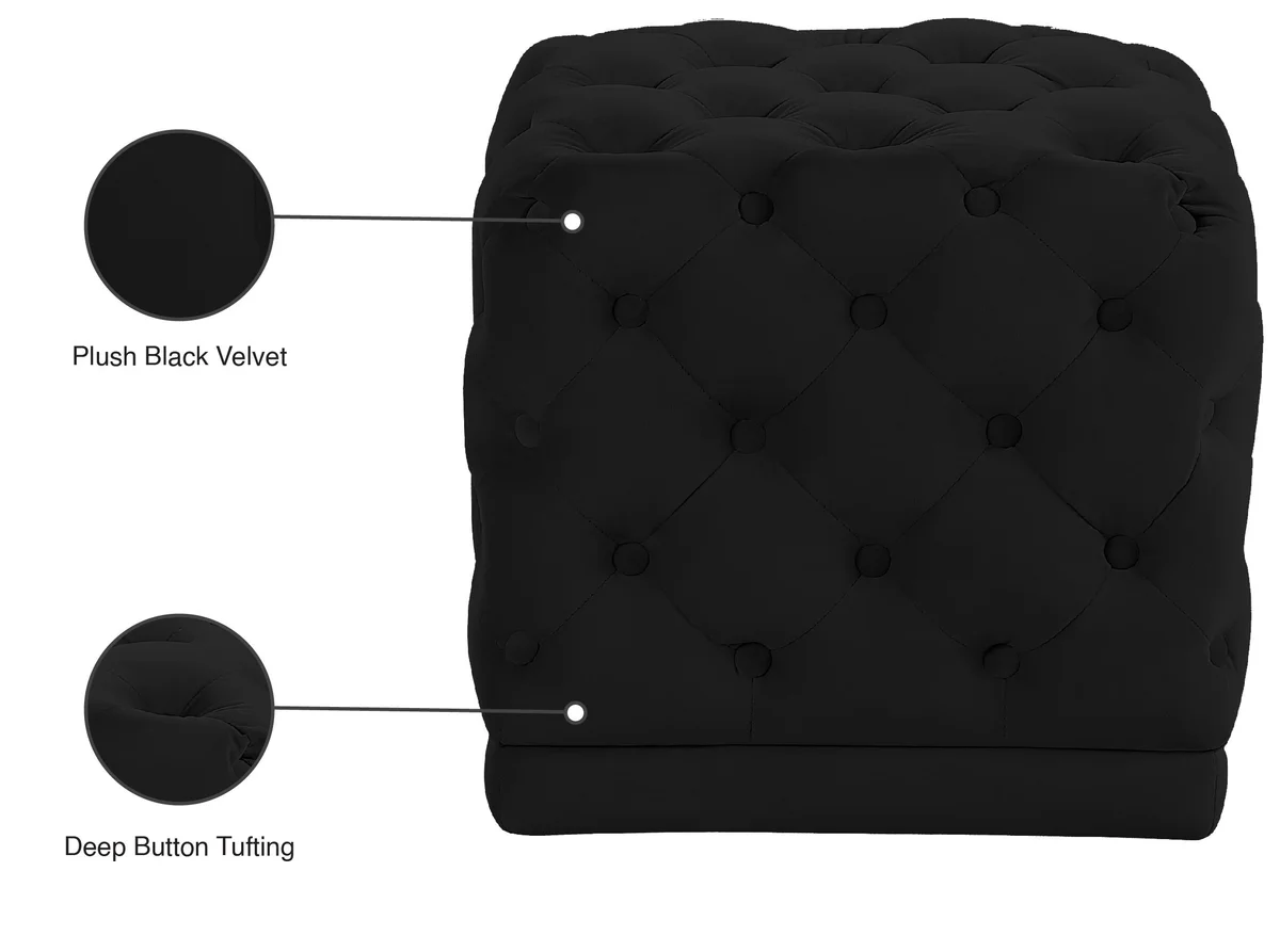 Stella - Ottoman / Stool - Black