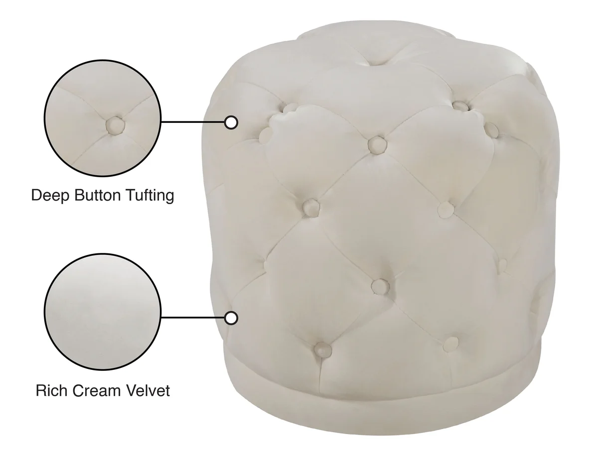Harper - Ottoman / Stool - Cream