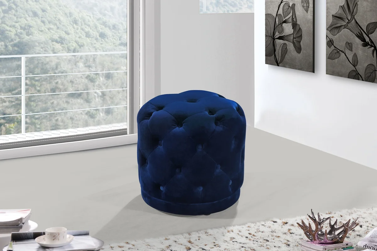 Harper - Ottoman / Stool - Navy - View 2
