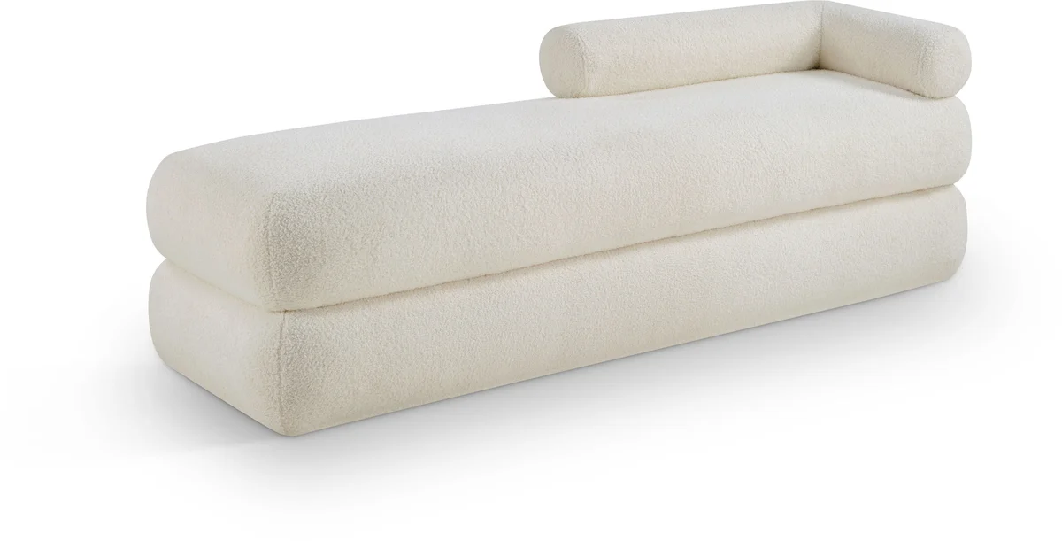 Kennedy - Teddy Fabric Bench - Cream